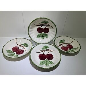 Vintage Blue Ridge Pottery Crab Apple Berry Dessert 5" Bowls - Set Of 4